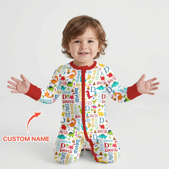 Personalized Fantasy Dinosaur Word Bamboo Convertible Zippy