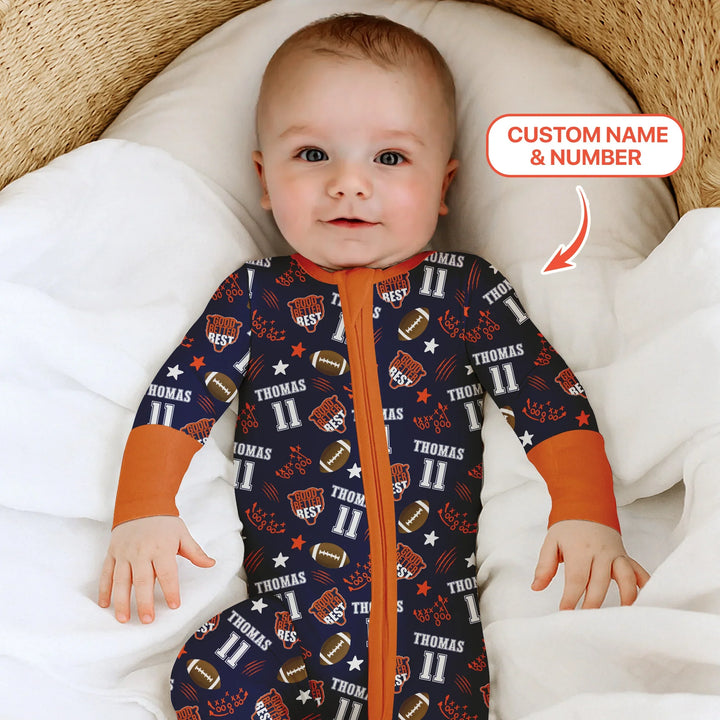 Custom Name Football Good Better Best Bamboo Convertible Zippy