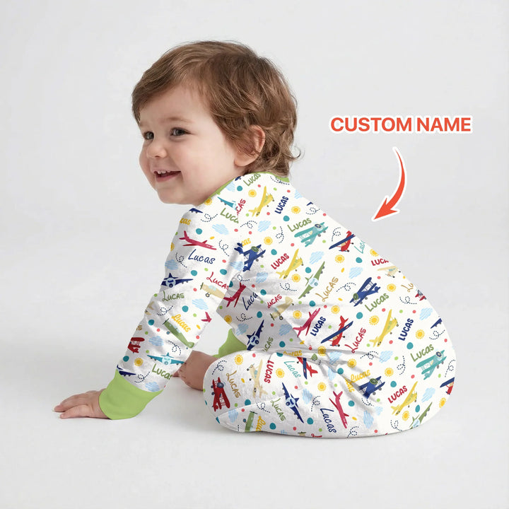 Custom Name Air Transport Bamboo Convertible Zippy