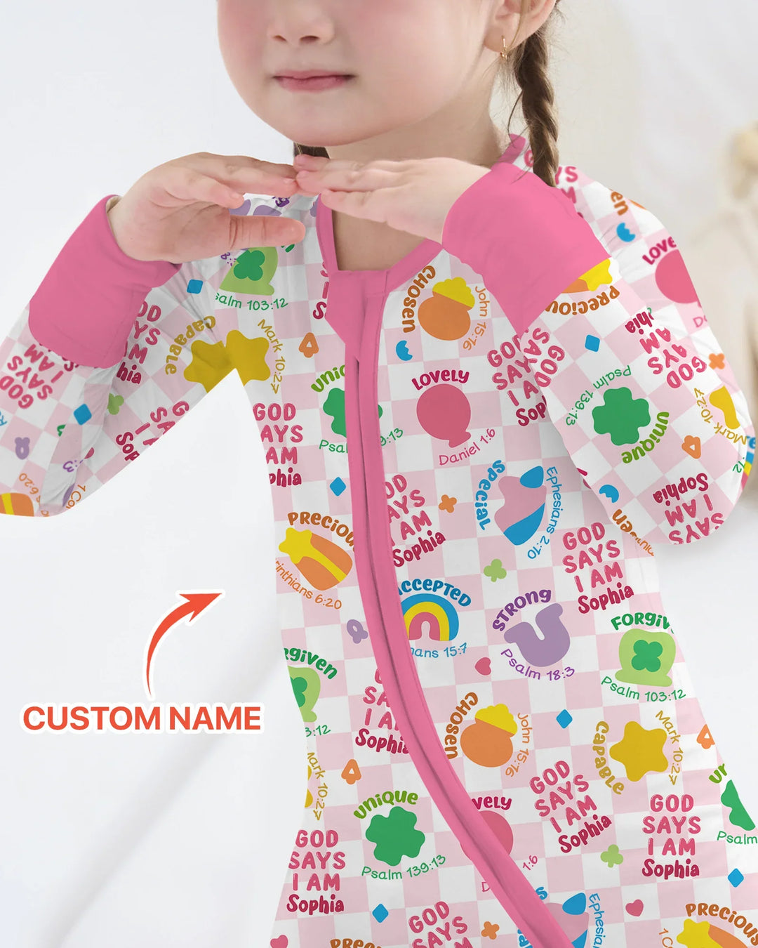 God Says I Am St. Patrick’s Day Custom Name Family Matching Bamboo Convertible Zippy