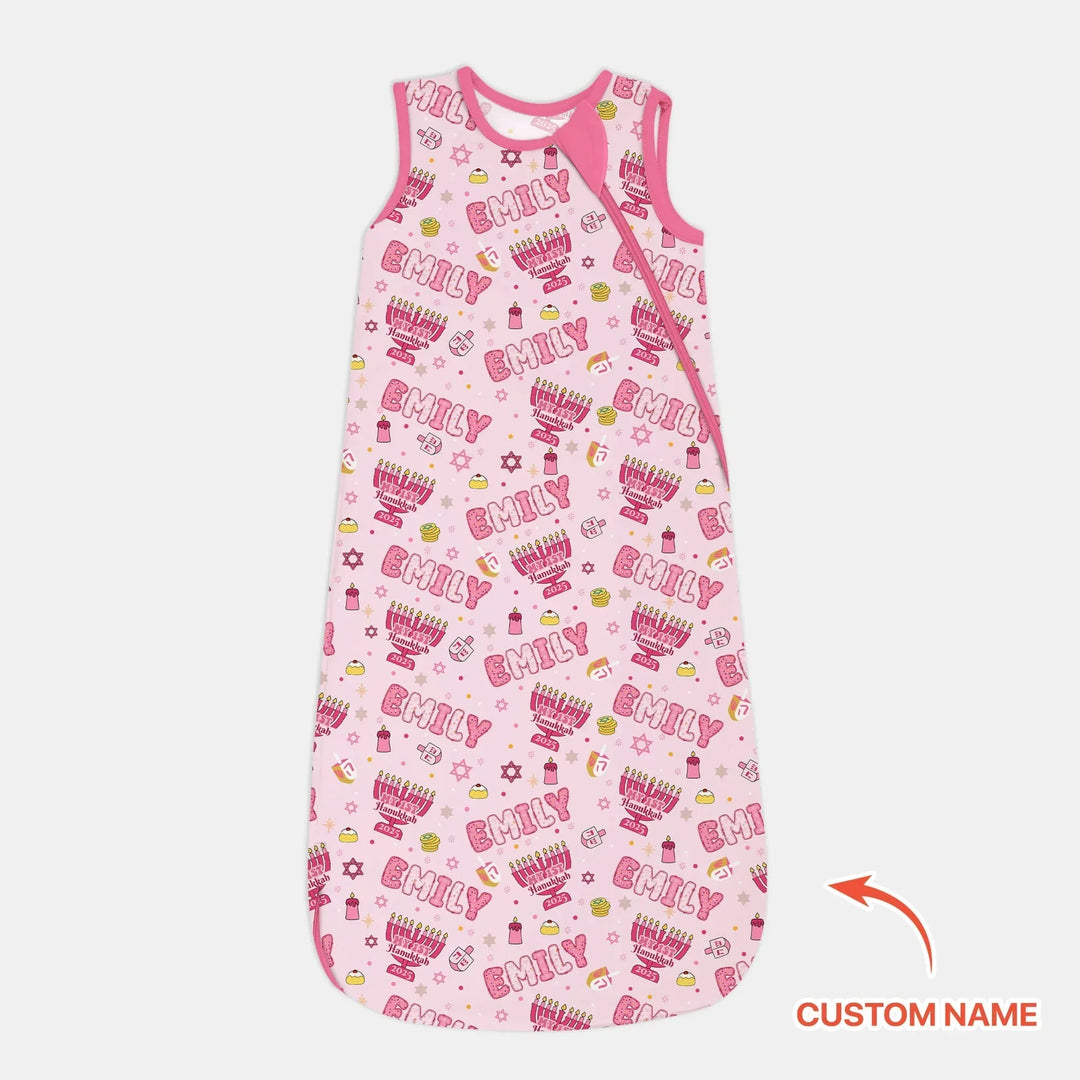 Custom name My First Hanukkah 2025 Bamboo Sleep Bag