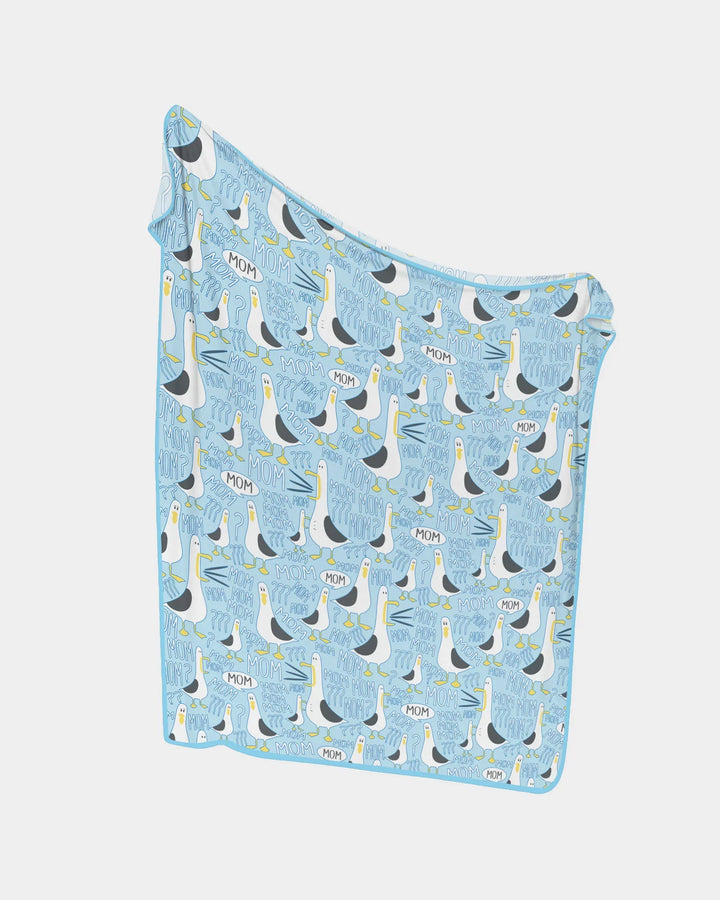 Funny Seagull MOM Bamboo Blanket