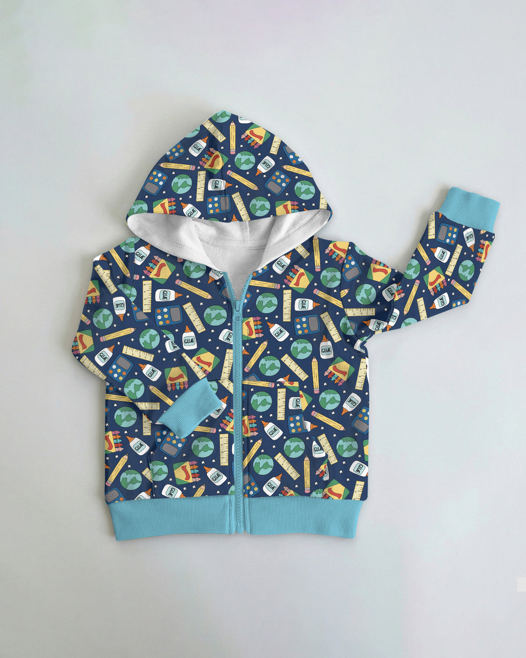 School Supply Bamboo Zip Hoodie