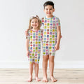 Rainbow Bears Affirmation Bamboo Two Piece Short Sleeve Shorts Pajama Set