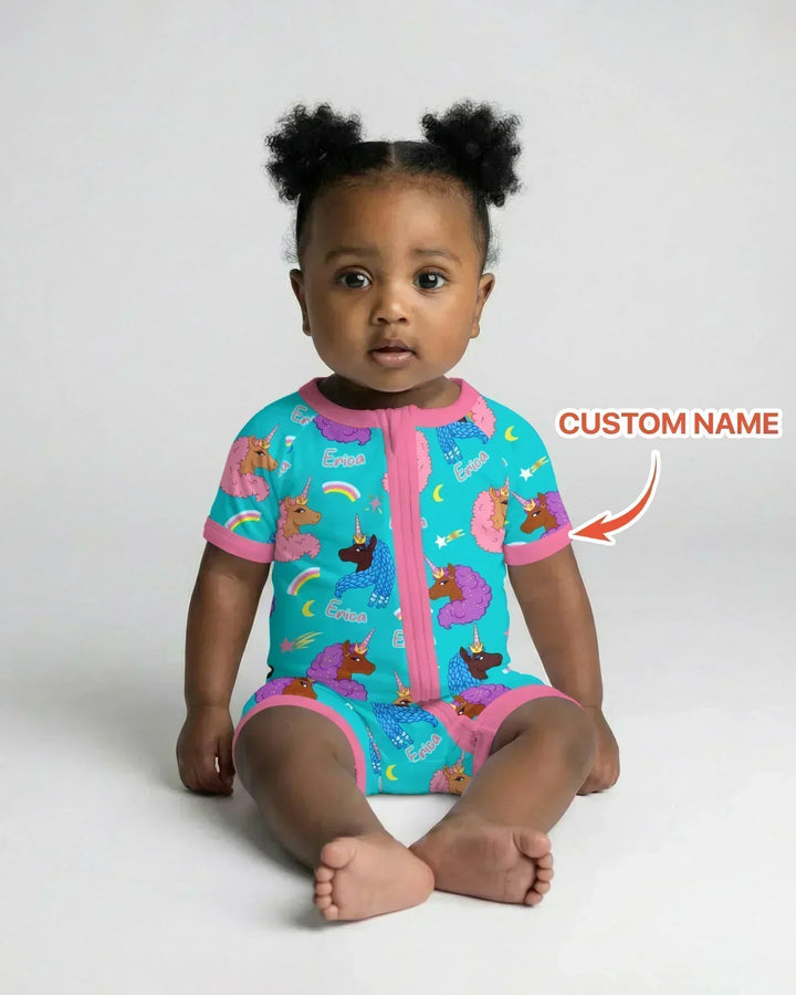 African Astro Unicorn Bamboo Shorty Zippy