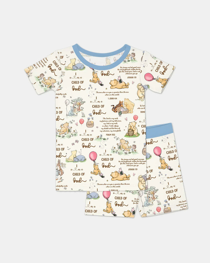 Child of God Whimsy Woodland Bamboo Two Piece Short Sleeve Shorts Pajama Set