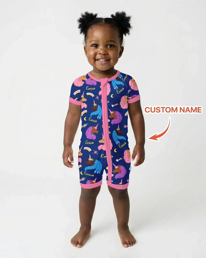 African Astro Unicorn Bamboo Shorty Zippy