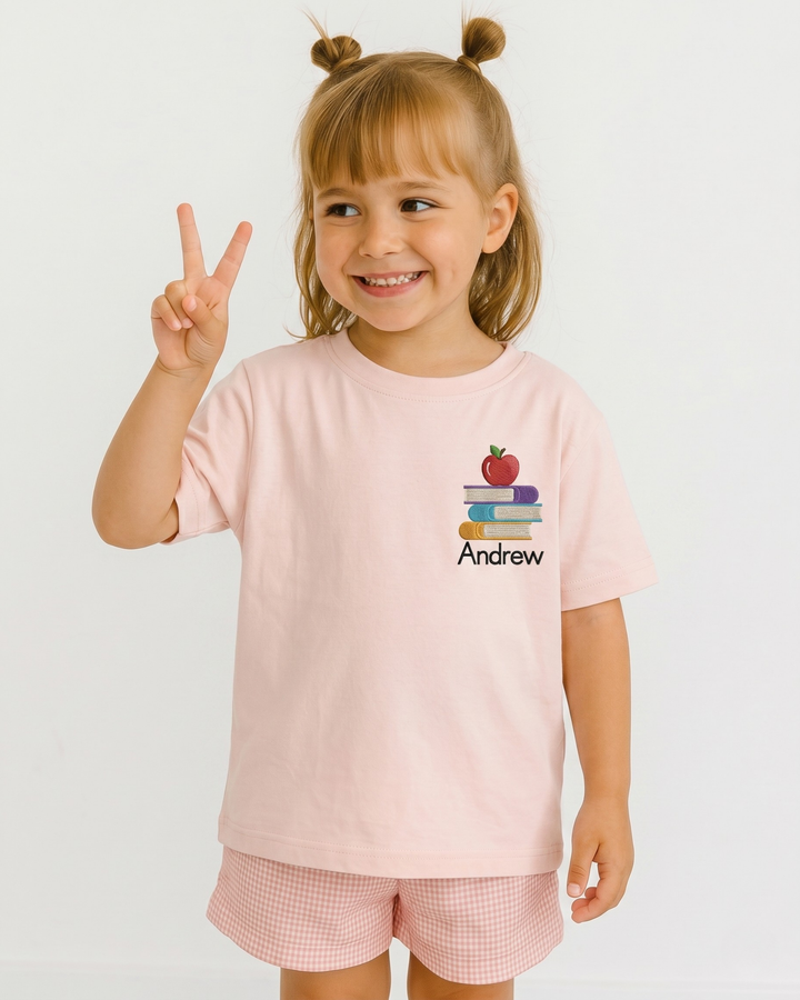 Custom Name Smart Start Embroidered Bamboo Crewneck T-Shirt