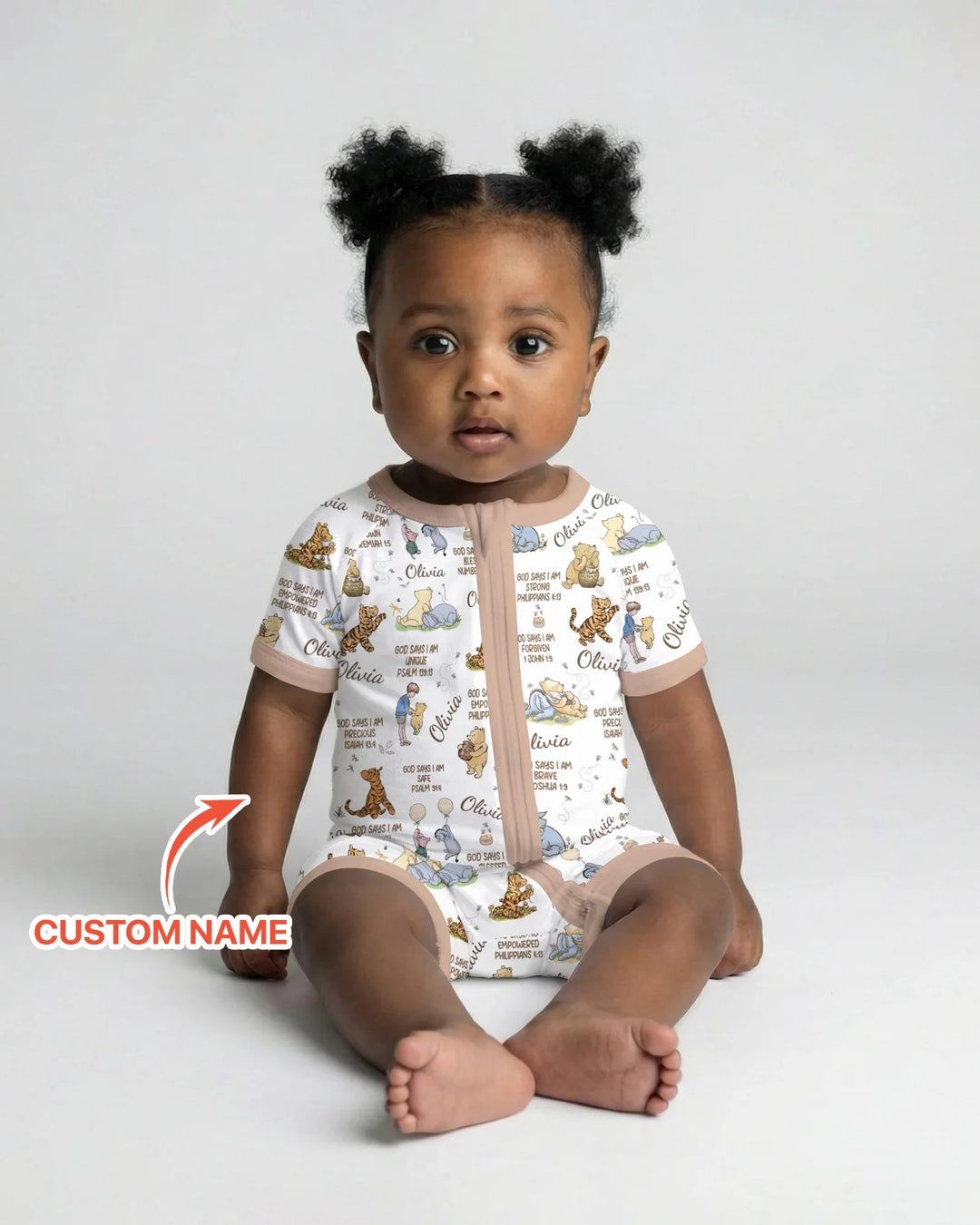 Custom Name God Says I Am Classic Bear Bamboo Shorty Zippy