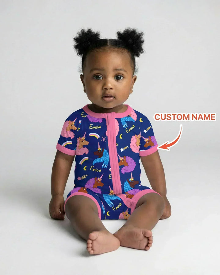 African Astro Unicorn Bamboo Shorty Zippy