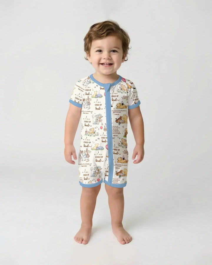 Child of God Whimsy Woodland Bamboo Shorty Zippy