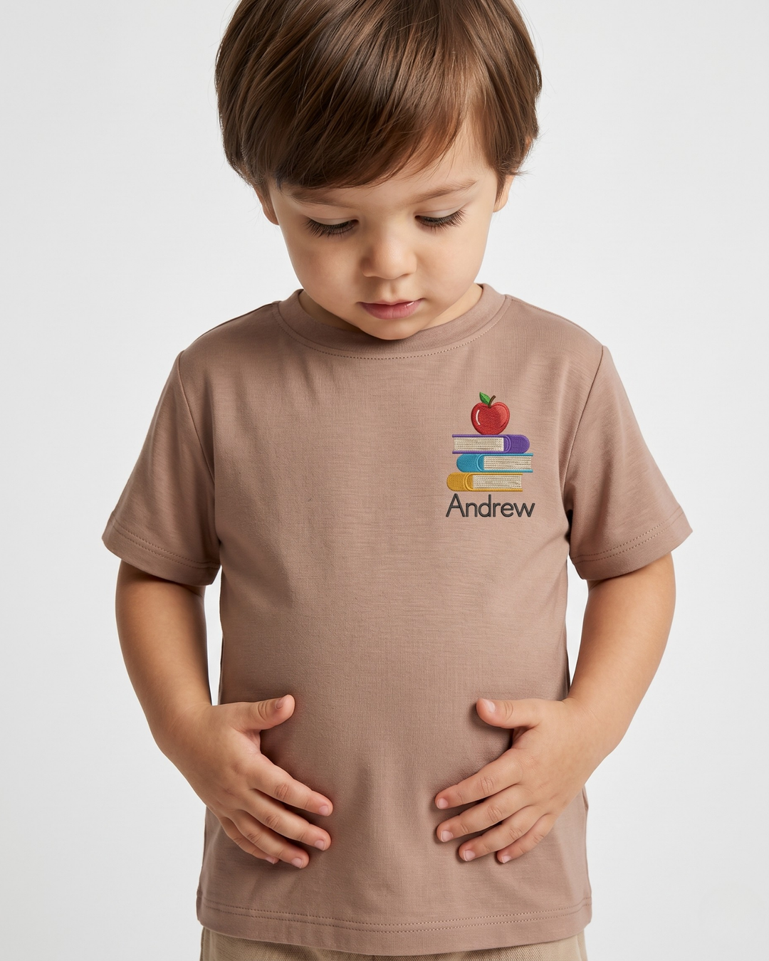 Custom Name Smart Start Embroidered Bamboo Crewneck T-Shirt