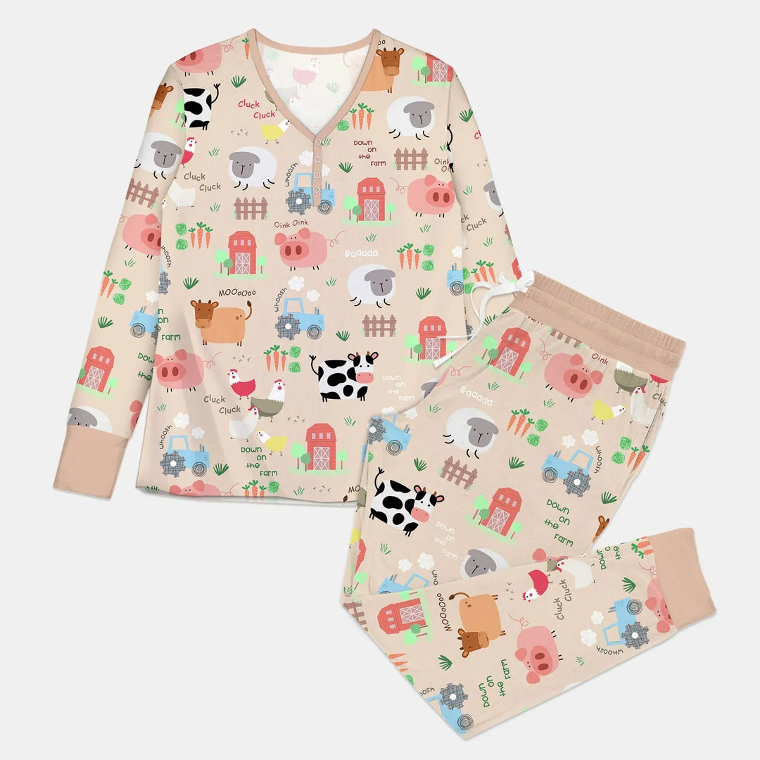 Farm Yard Bamboo Women Pajama Set