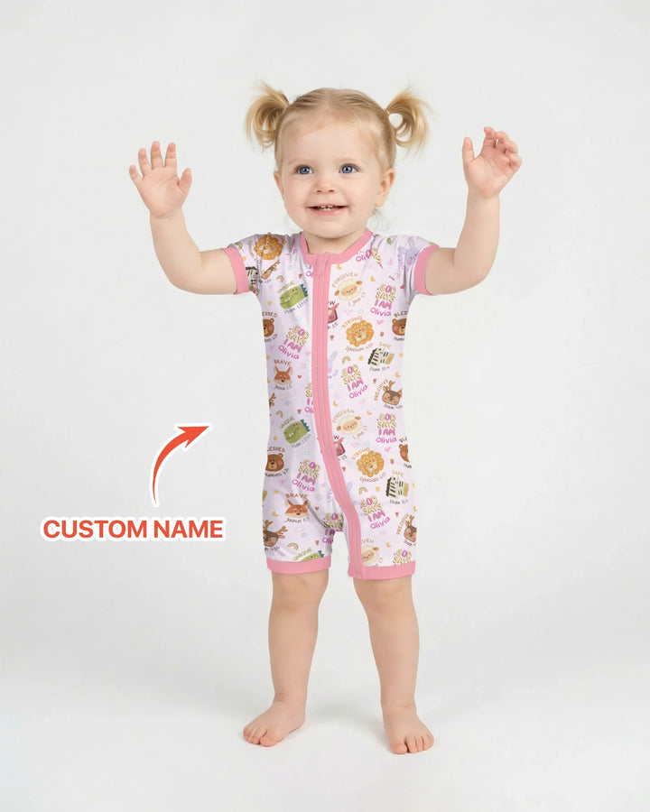 God Says I Am — Little Flock Custom Name Shorty Zippy