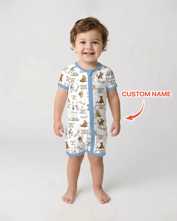 Custom Name God Says I Am Classic Bear Bamboo Shorty Zippy