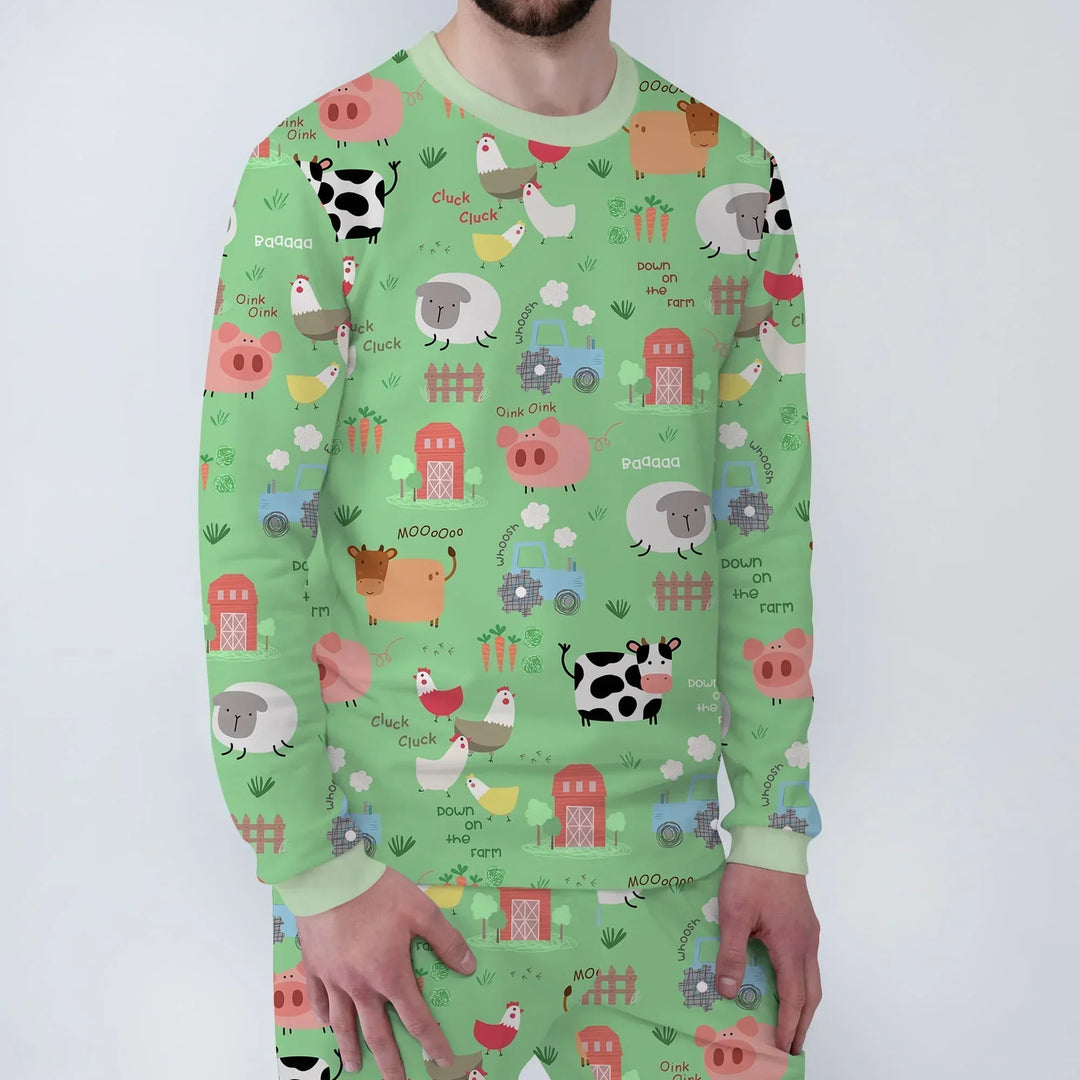 Farm Yard Bamboo Men's Pajama Set