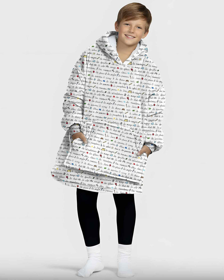 French Classroom Notes Bamboo Blanket Hoodie