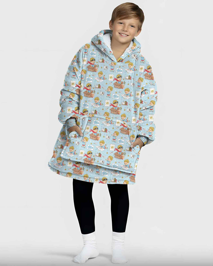 Tiny Explorer Tales Bamboo Blanket Hoodie