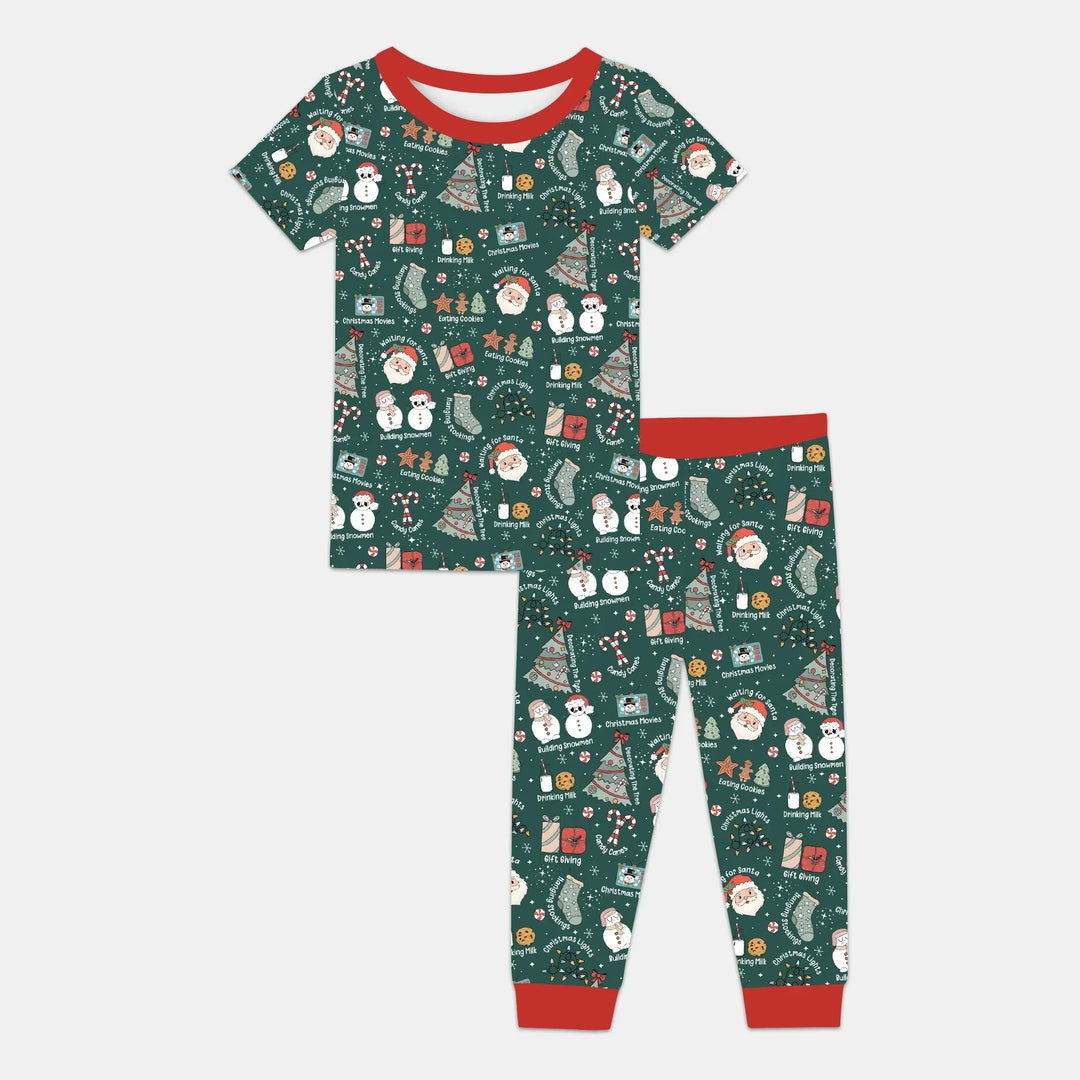 Christmas Things Bamboo Two Piece Short Sleeve Pajama Set
