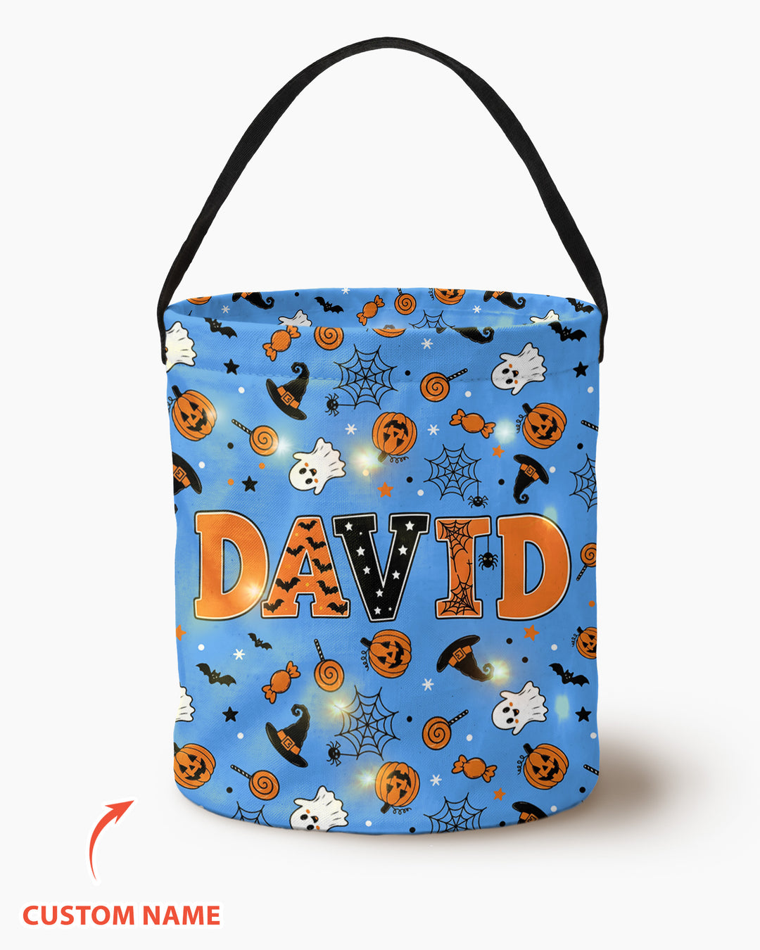 Halloween Name Spooky Letters Led Light Bucket Bag