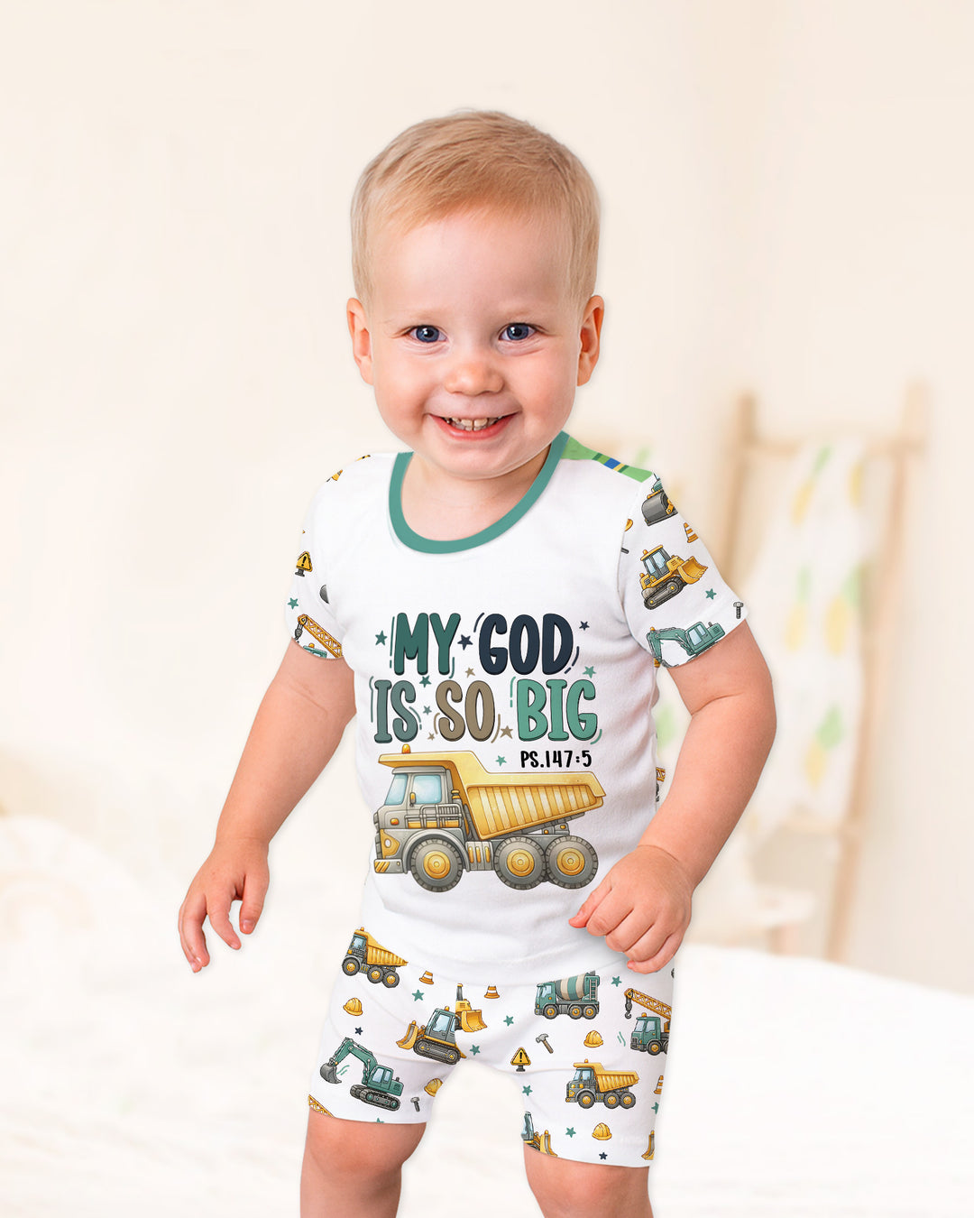 Template Bamboo Two Piece Short Sleeve Shorts Pyjamas Set