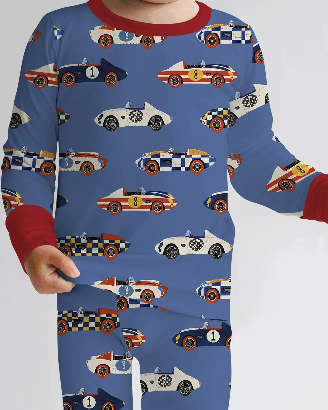 Stock Car Race Bamboo Two Piece Long Sleeve Pajama Set
