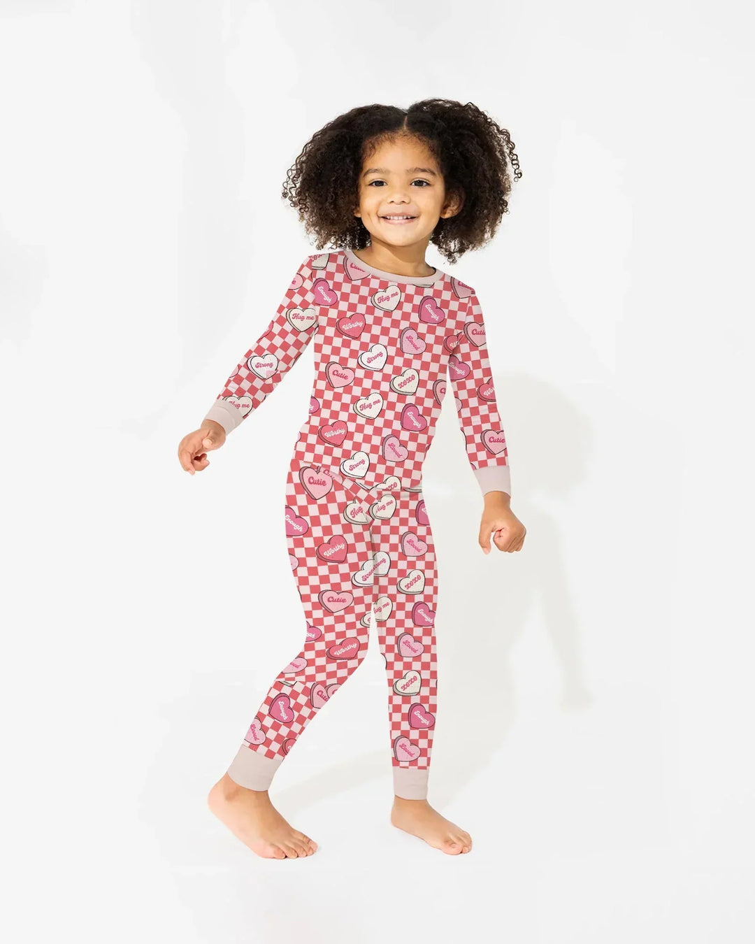 Valentine in Hearts Bamboo Two Piece Long Sleeve Pajama Set