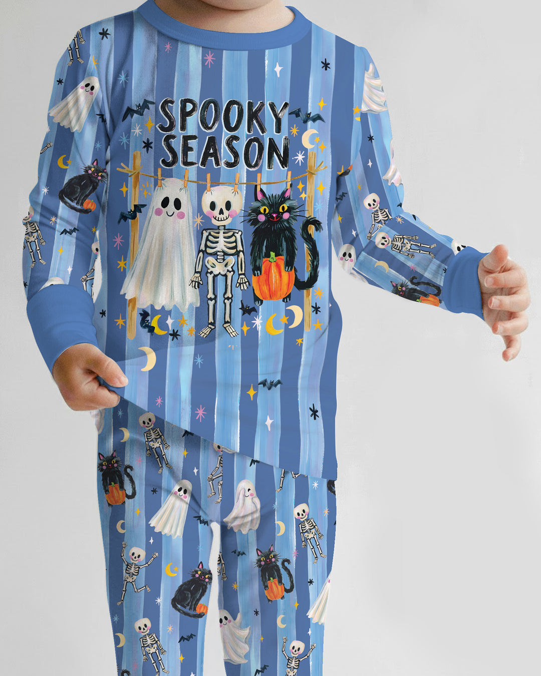 Spooky Season Kids Bamboo Two Piece Long Sleeve Pajama Set