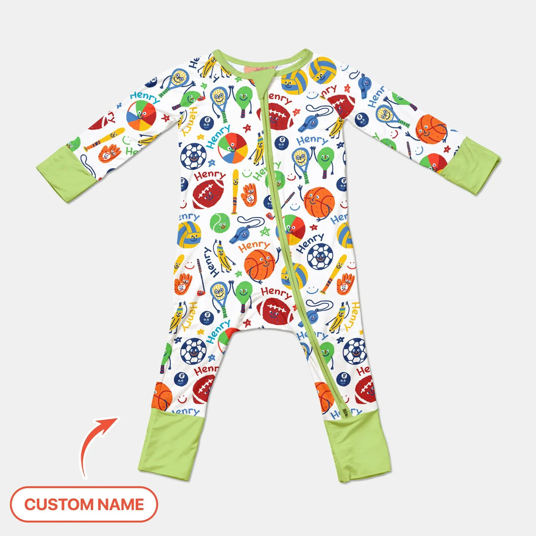 Play Ball Custom Name Bamboo Convertible Zippy