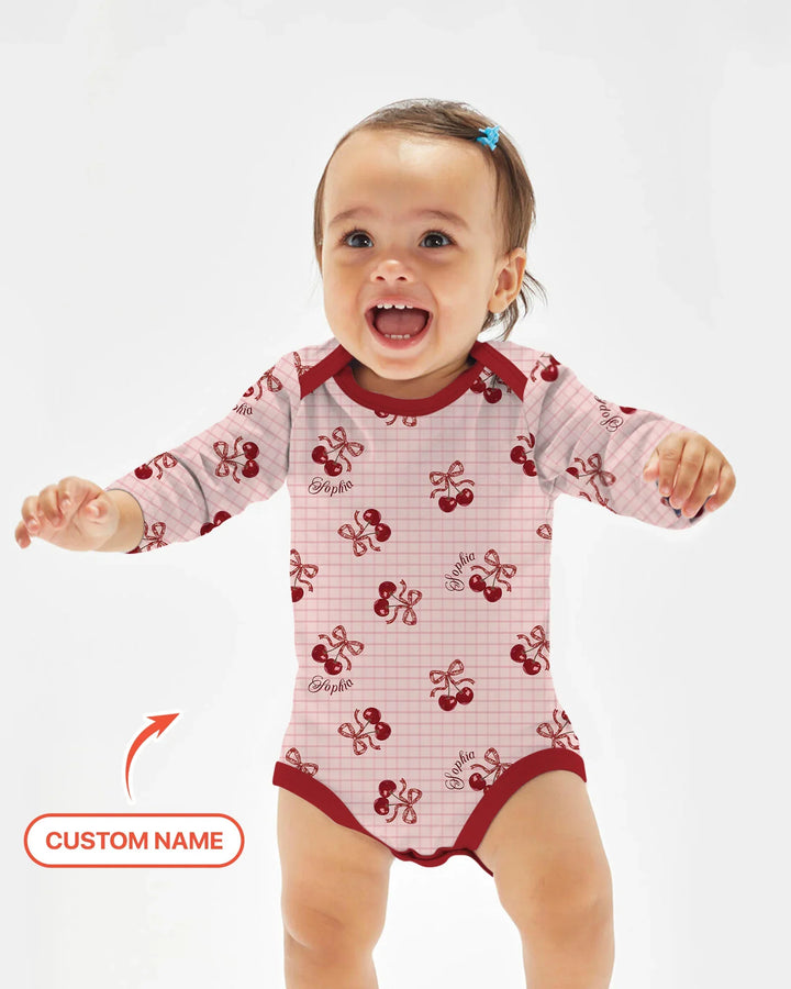 Cherry Mom and Me Bamboo Bodysuit