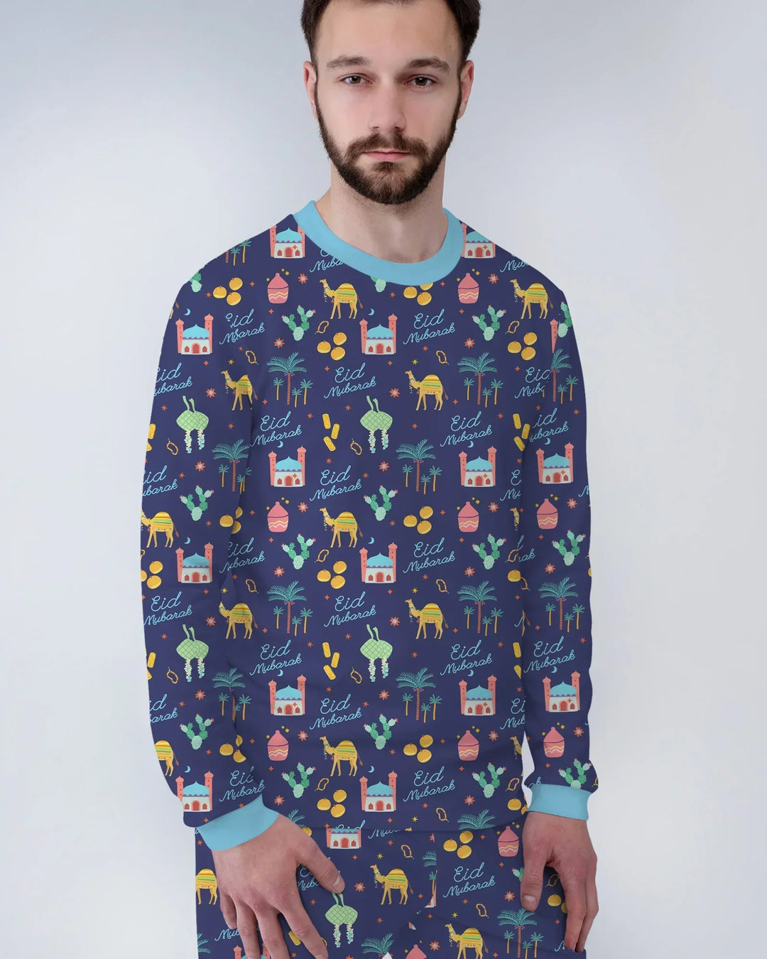 Eid Mubarak Matching Family Bamboo Men's Pajama Set