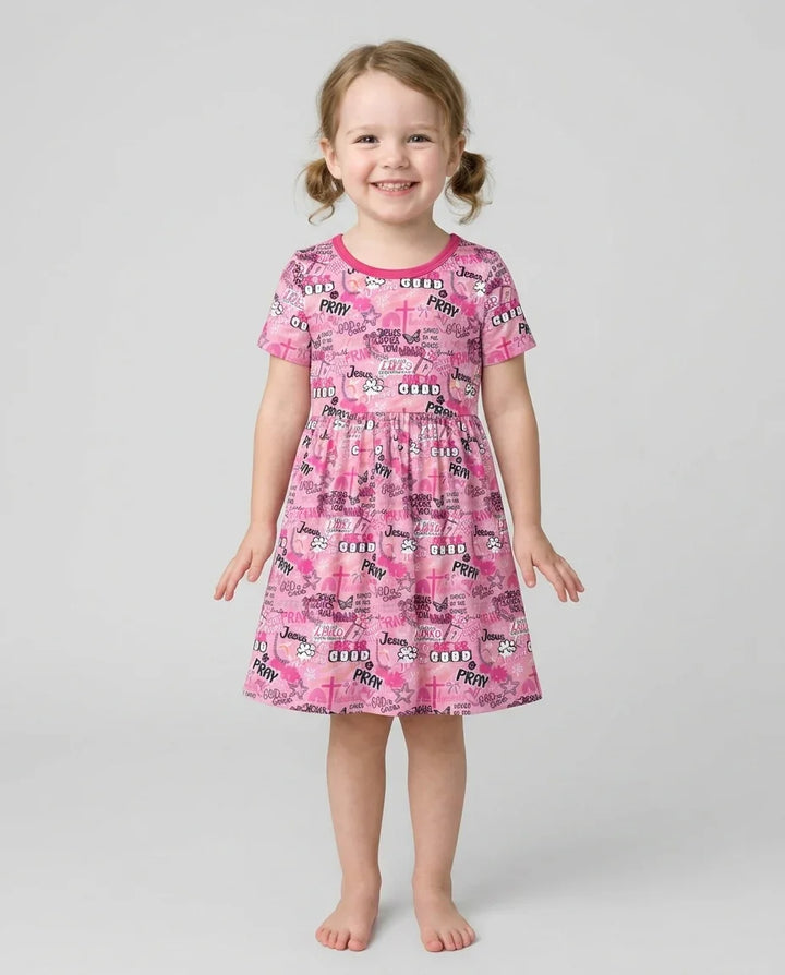 Pink Faith & Grace Bamboo Twirl Dress