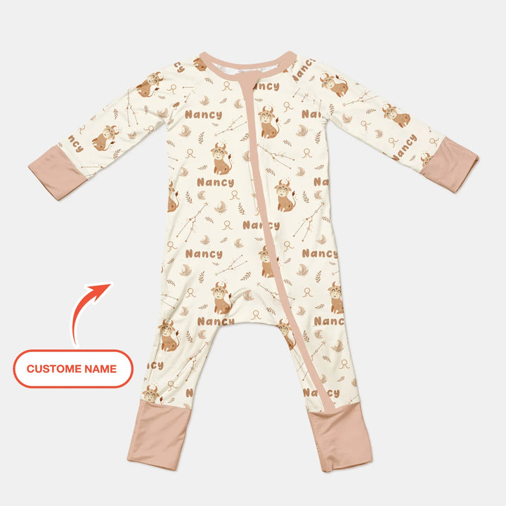 Bohemian Baby Zodiac Signs Custom Name Bamboo Convertible Zippy