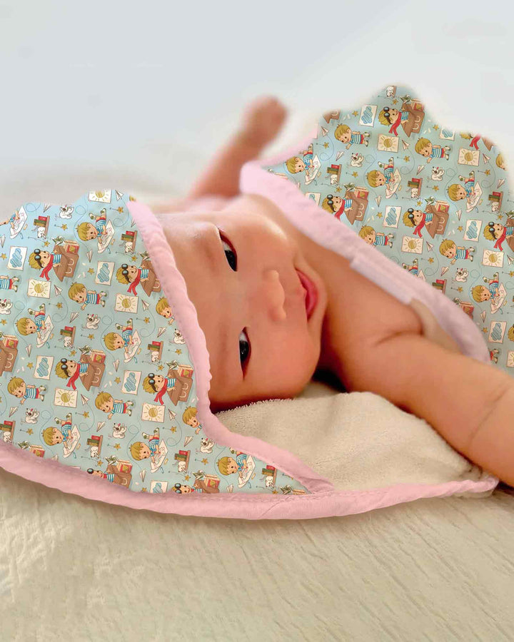 Tiny Explorer Tales Hooded Bamboo Towel Set