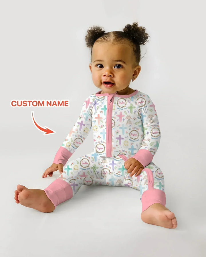 He Is Risen Personalized Bamboo Convertible Zippy