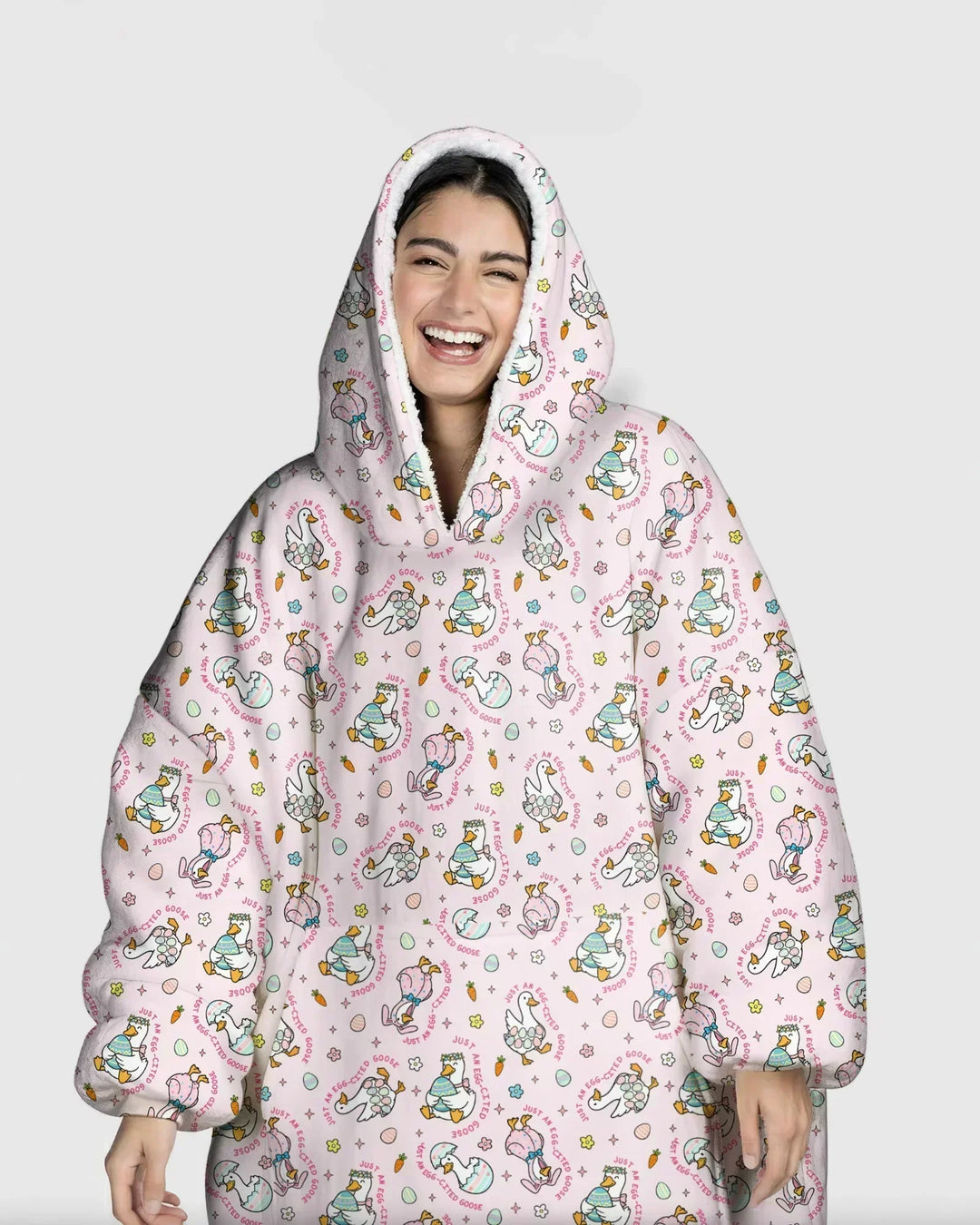Easter Silly Goose Wearable Bamboo Blanket Hoodie