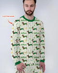 Lucky Dachshunds St. Patrick's Day Family Matching Bamboo Men's Pajama Set