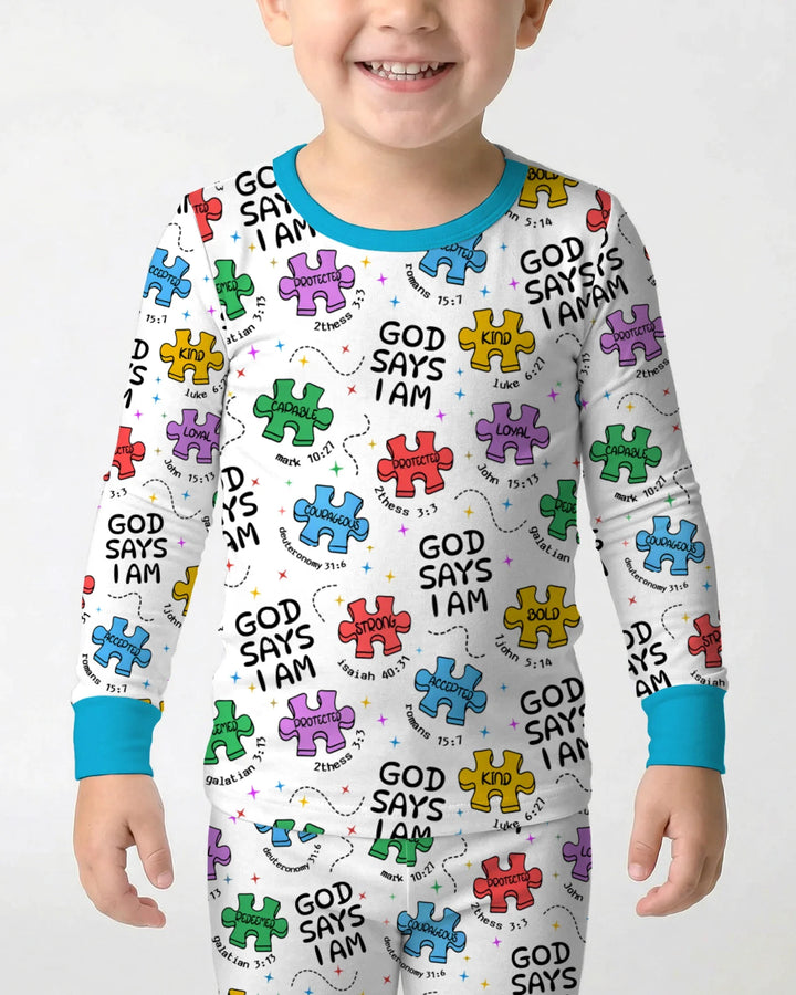 All Pieces Belong Bamboo Two Piece Long Sleeve Pajama Set