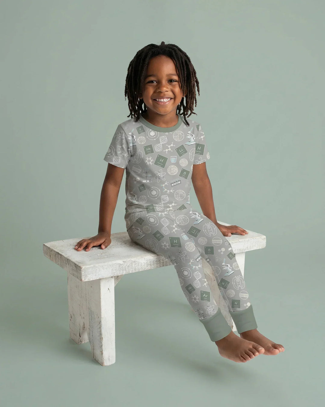 A Moment Of Science Bamboo Two Piece Short Sleeve Pajama Set