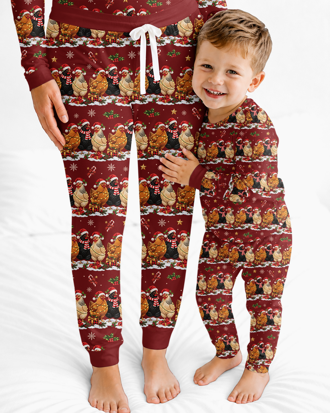 Farm Chicken Christmas Bamboo Women Pajama Set