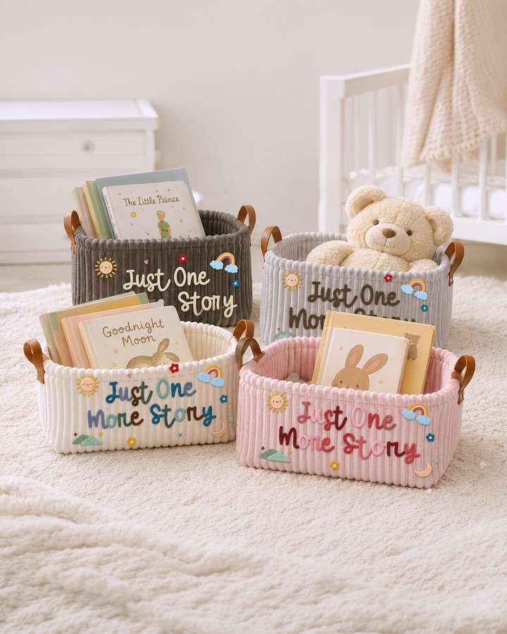 Just One More Story Shower Basket