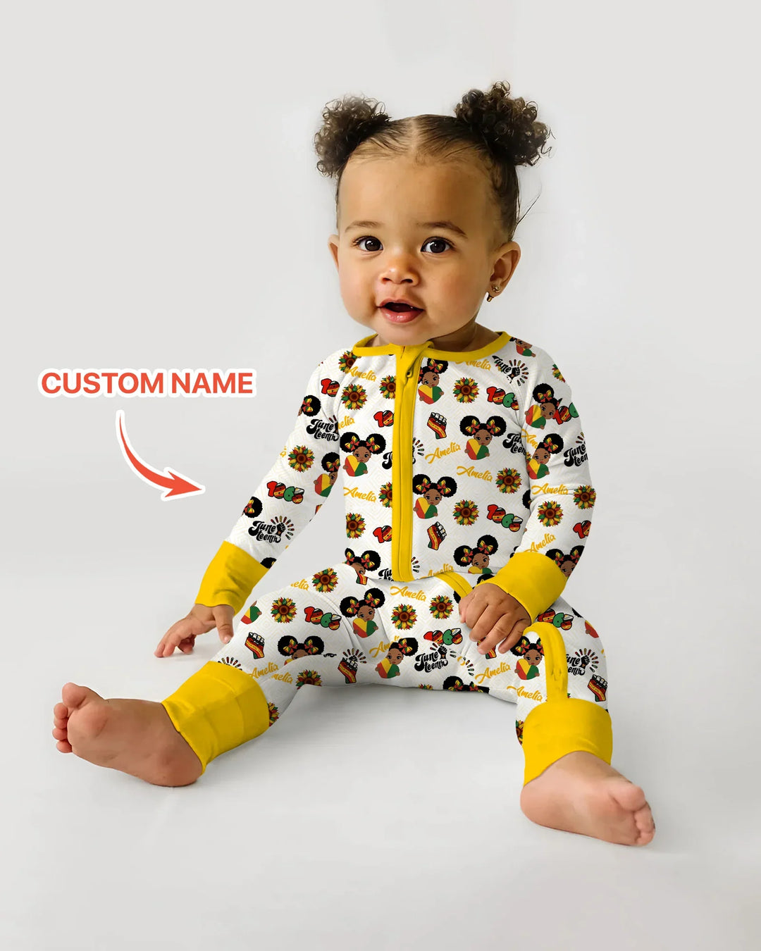 Custom Name Bloom in Freedom Bamboo Convertible Zippy