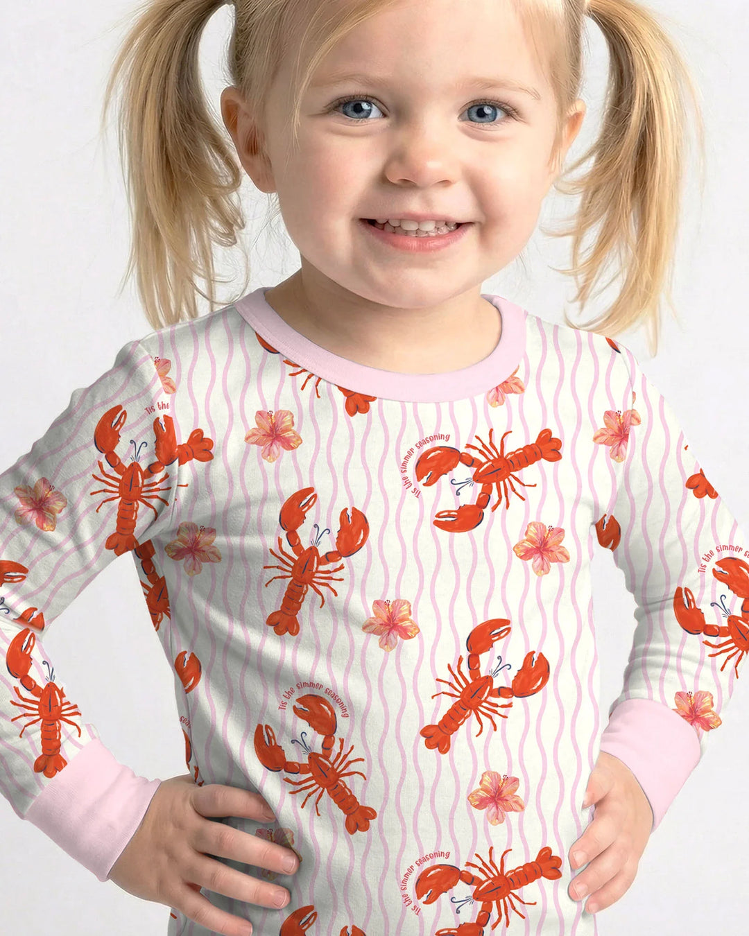 Crawfish Pinch Bamboo Two Piece Long Sleeve Pajama Set
