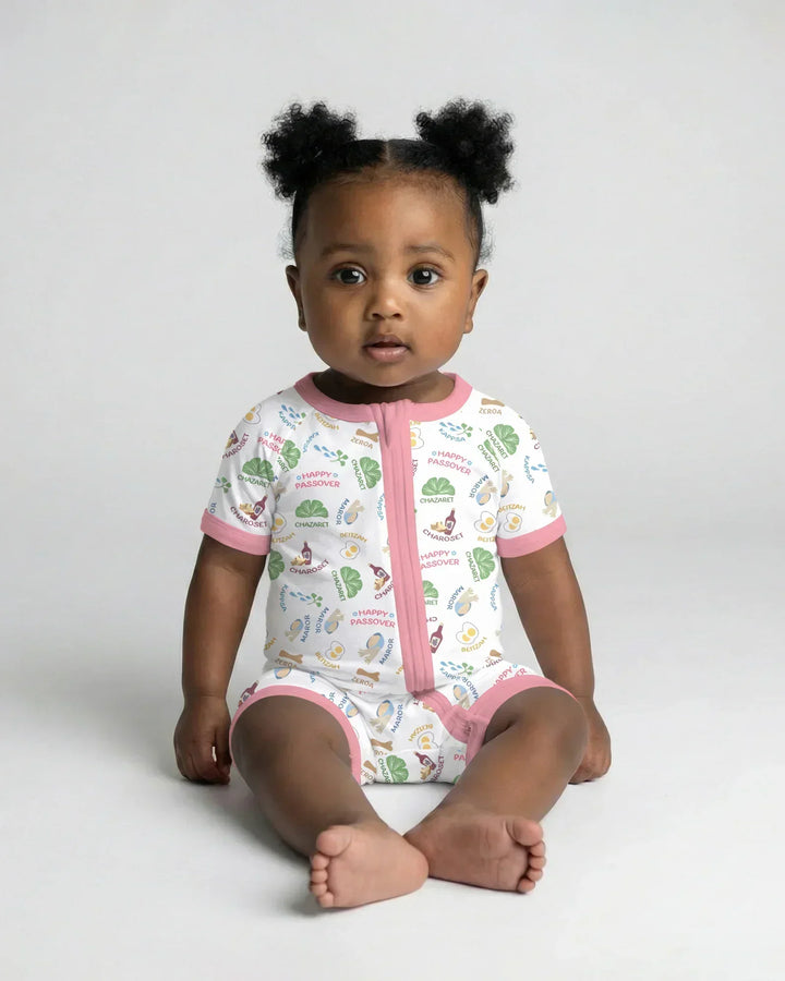 Happy Passover Matching Family Bamboo Shorty Zippy