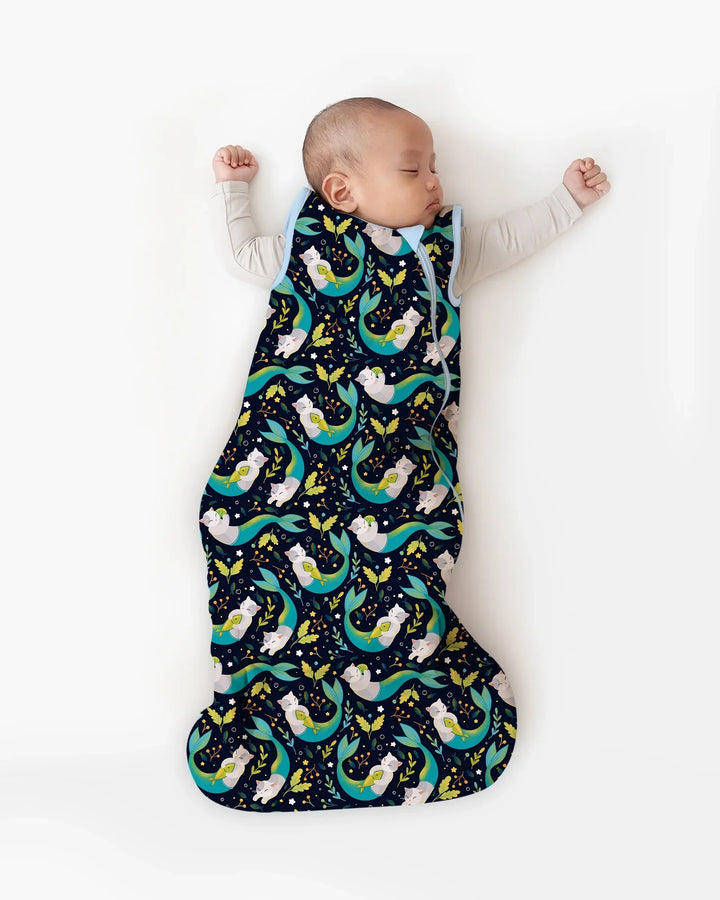 Midnight Mermaid Cats Bamboo Sleep Bag