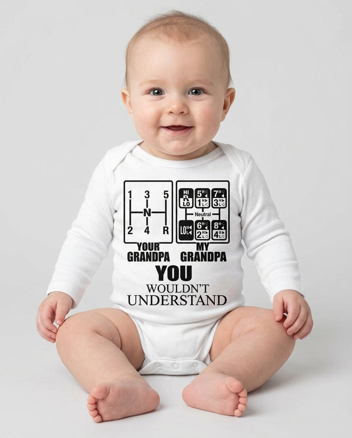 Grandpa Knows The Gears Bamboo Bodysuit