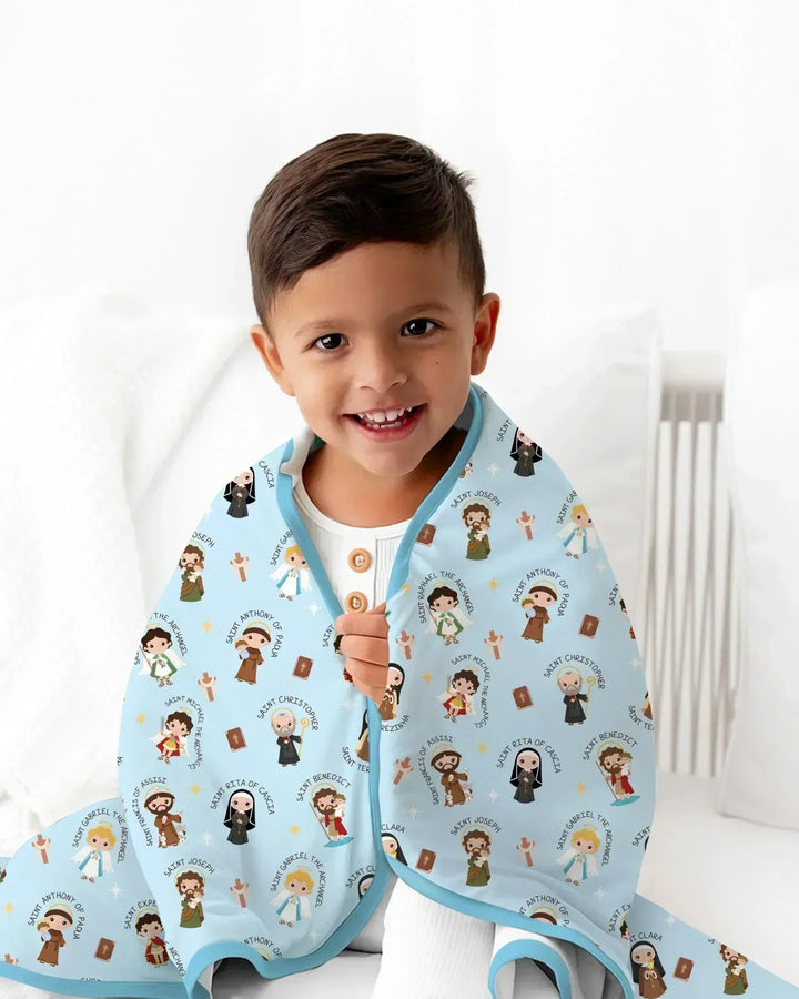 Saints in the Clouds Bamboo Blanket