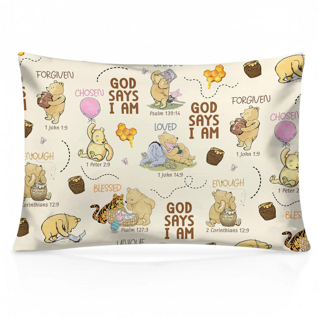 God Says I Am – Little Blessings Bamboo Pillow Case