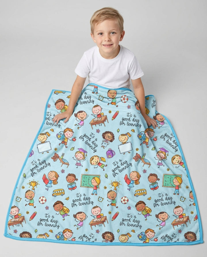Little Learners Adventure Bamboo Blanket