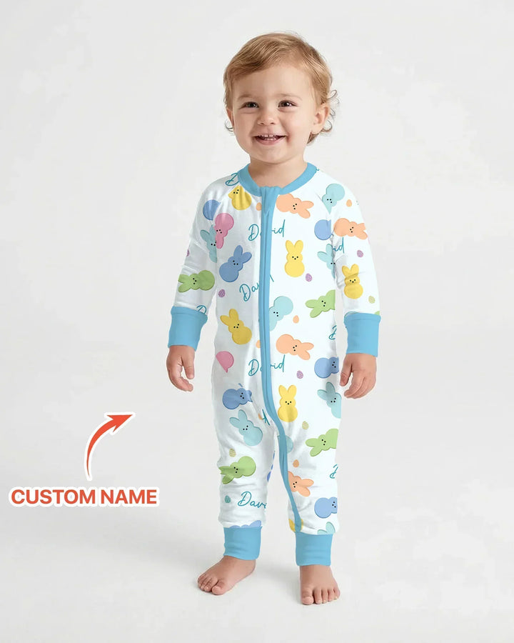 Personalized Easter Bunnies Family Matching Bamboo Convertible Zippy